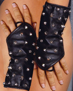 Leather Gloves with Studs