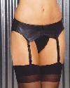 Black Leather Garter Belt