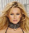 Leather Choker with Nail Heads and Ring Leather Choker with Nail Heads and Ring
