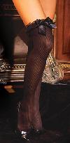 Ribbed Thigh Hi with Satin Bow